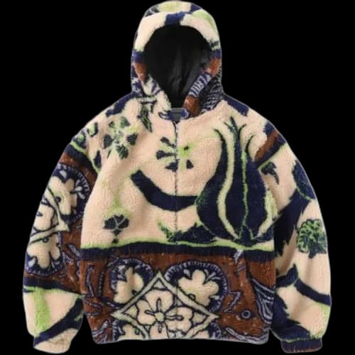 thisisneverthat Batik Faux Fur Jacket 'Beige'