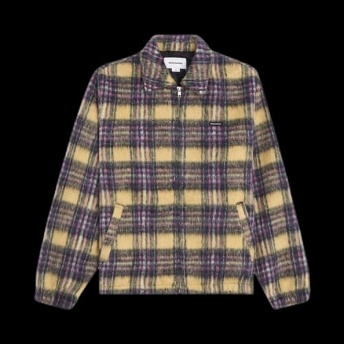 thisisneverthat Brushed Check Zip Jacket 'Yellow'