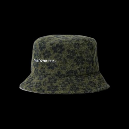 thisisneverthat Floral Fleece Bucket Hat 'Olive'