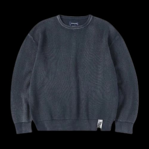 thisisneverthat Acid Wash Knit Sweater 'Navy'