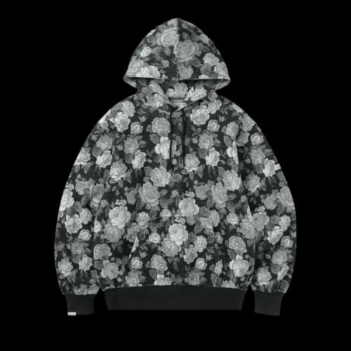 thisisneverthat Jacquard Flower Hoodie 'Black'