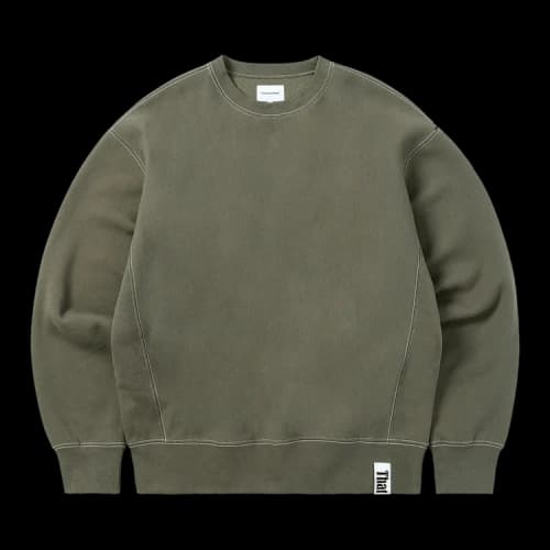 thisisneverthat Contrast Stitch Crewneck 'Olive'