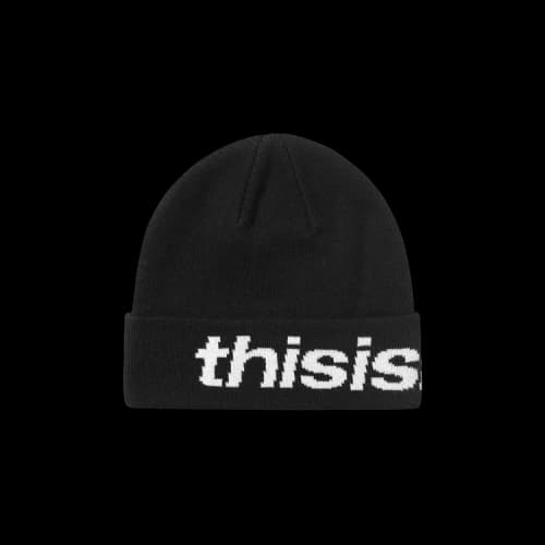 thisisneverthat SP Logo Big Cuff Beanie 'Black'