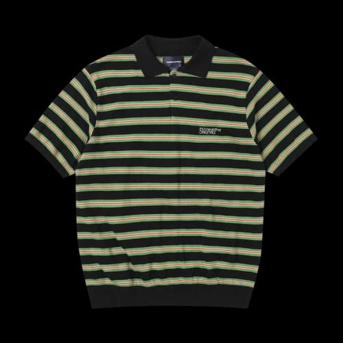 thisisneverthat Striped Knit Polo 'Black'
