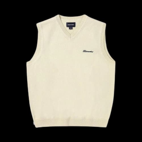 thisisneverthat Script Logo Knit Vest 'Ivory'