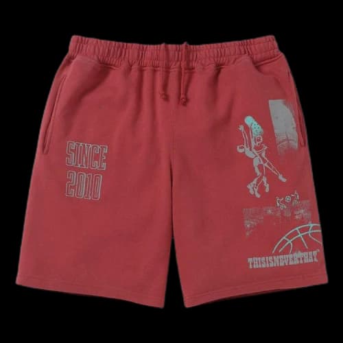 thisisneverthat Basketball Sweatshort 'Red'