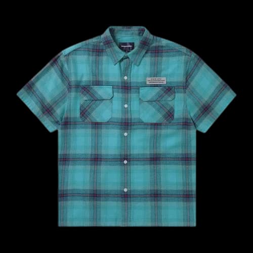 thisisneverthat Ombre Check Short-Sleeve Shirt 'Green'
