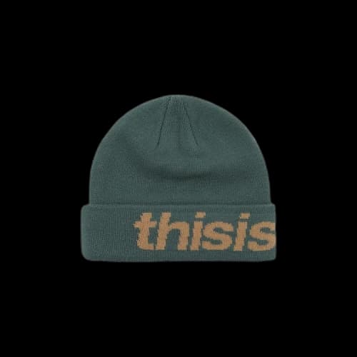 thisisneverthat HSP-Logo Big Cuff Beanie 'Moss'