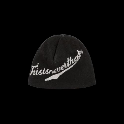thisisneverthat Script Logo No Cuff Beanie 'Black'