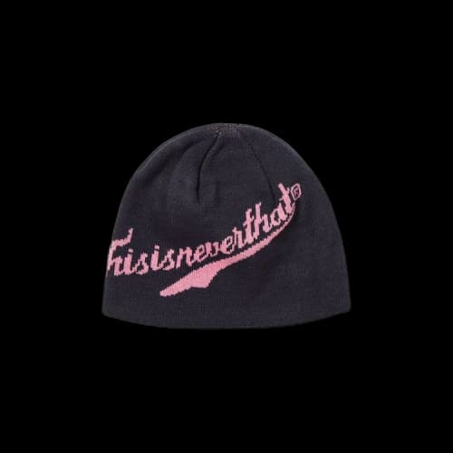 thisisneverthat Script Logo No Cuff Beanie 'Navy'