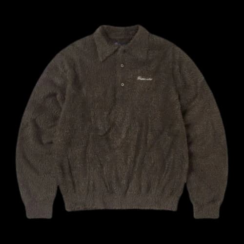 thisisneverthat SCT-Logo Shaggy Knit Polo 'Brown'