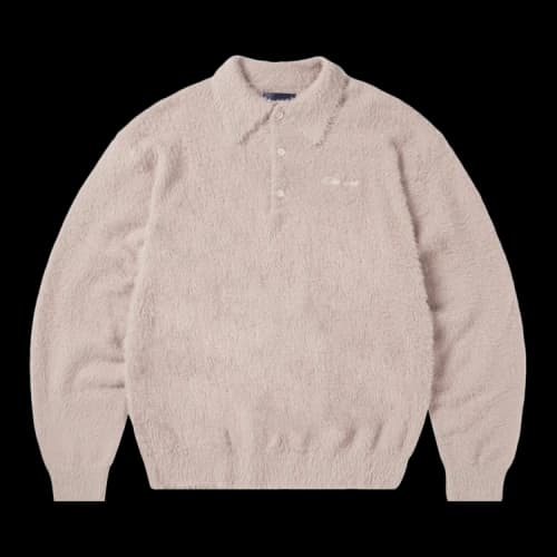 thisisneverthat SCT-Logo Shaggy Knit Polo 'Pink'