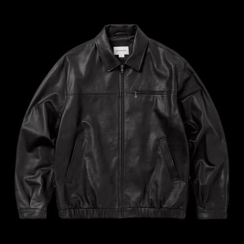 thisisneverthat Leather Harrington Jacket 'Black'