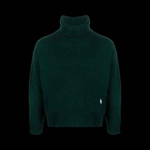 Sporty & Rich Wool Rollneck Jumper 'Forest'