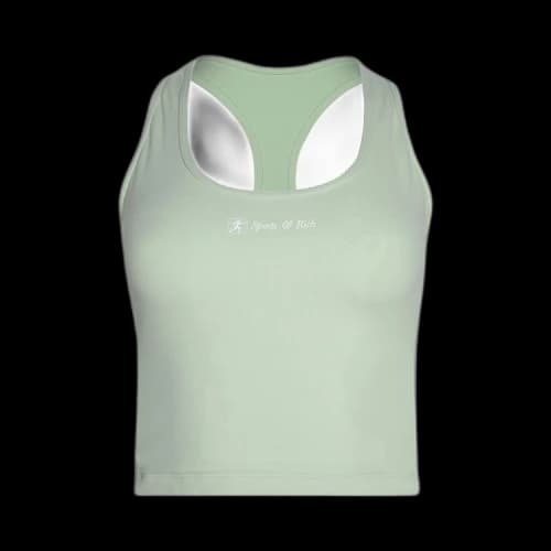 Sporty & Rich Runner Script Sports Tank 'Sage'
