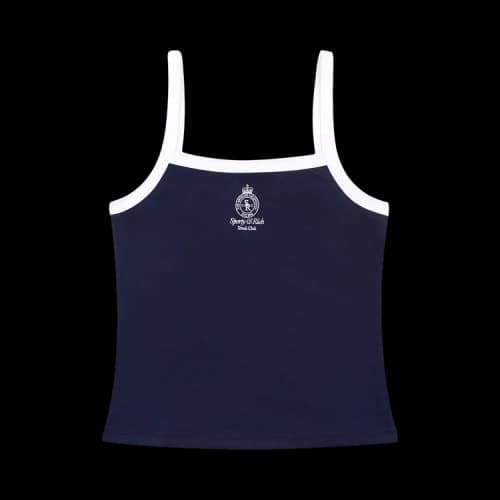 Sporty & Rich Crown Tennis Pique Tank 'Dark Navy/White'