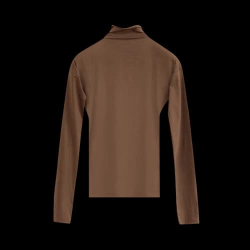 Lemaire Second Skin High Neck T-Shirt 'Dark Tobacco'