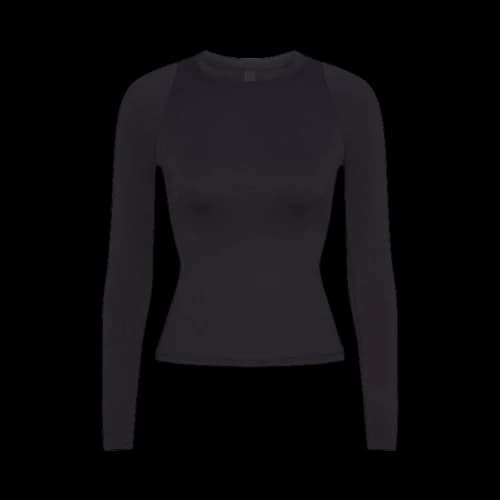 NikeSKIMS Airy Long Sleeve Crew Neck Top 'Obsidian'