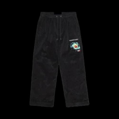 Jungles Spiraling Wide Leg Cord Pants 'Black'