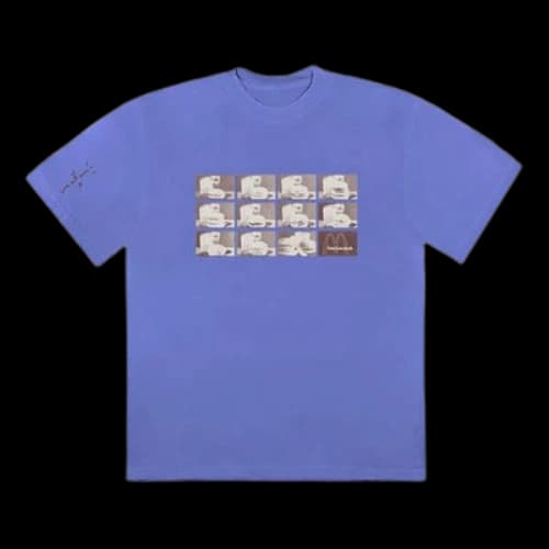 Travis Scott Cactus Jack x Mcdonald Crossover Round Neck Short Sleeve Unisex Blue