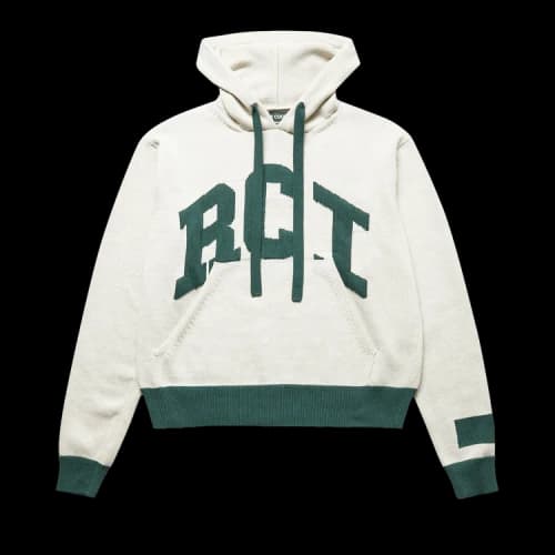 Reese Cooper Knit Hooded Sweater 'Forest Green'