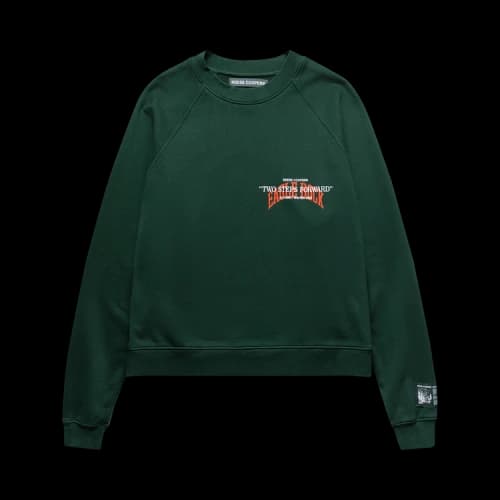Reese Cooper Two Steps Forward Crewneck Sweatshirt 'Forest Green'