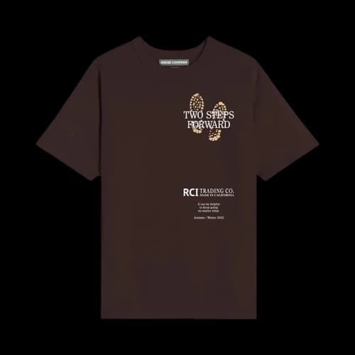 Reese Cooper Bootprint T-Shirt 'Dark Brown'