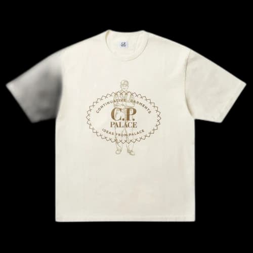 Palace x C.P. Company Mercerized Jersey 30/2 Twisted T-Shirt 'White'