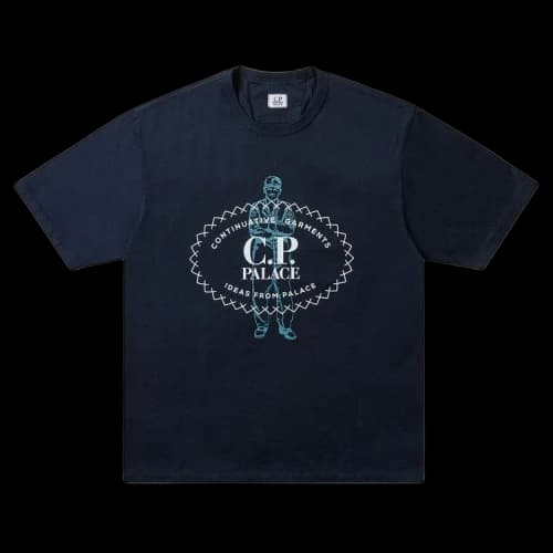 Palace x C.P. Company Mercerized Jersey 30/2 Twisted T-Shirt 'Navy'