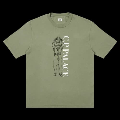 Palace x C.P. Company T-Shirt 'Olive'