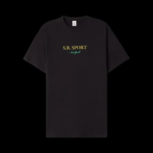 Sporty & Rich Wimbledon T-Shirt 'Faded Black/Green'