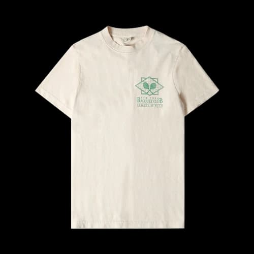 Sporty & Rich Public Racquet Club Short-Sleeve T-Shirt 'Cream'