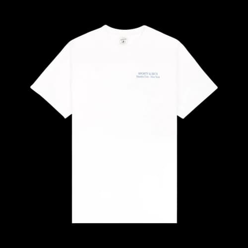 Sporty & Rich New Drink Water T-Shirt 'White/Atlantic'