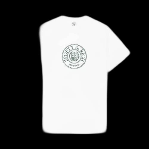 Sporty & Rich Connecticut Crest T-Shirt 'White/Forest'