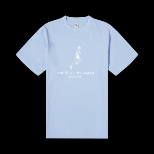 Sporty & Rich Live Longer T-Shirt 'Periwinkle'