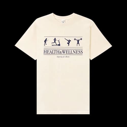 Sporty & Rich Health & Wellness T Shirt 'Cream'