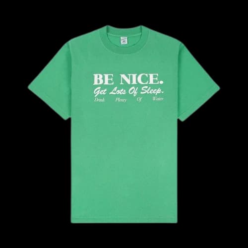 Sporty & Rich Be Nice T-Shirt 'Verde'
