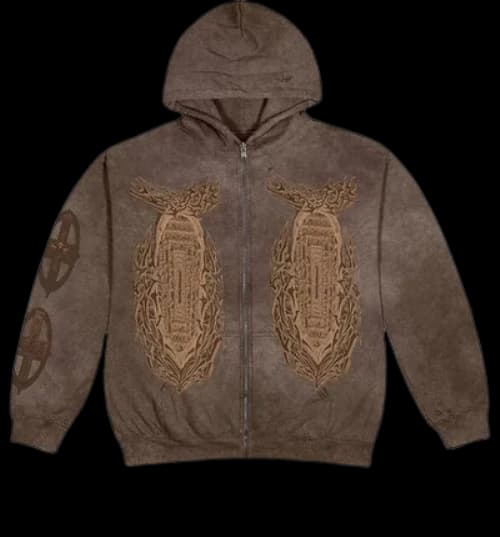 Travis Scott Cactus Jack UTOPIA God's Country Zip Hoodie 'Brown'