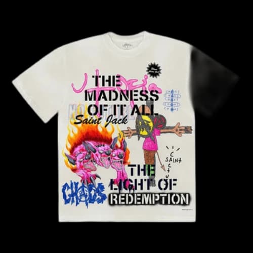 Travis Scott Utopia x St Michael 3A T-Shirt 'White'