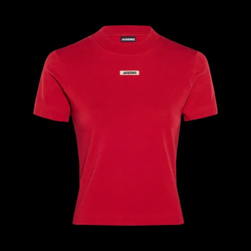 Jacquemus Le T-Shirt Gros Grain 'Red'