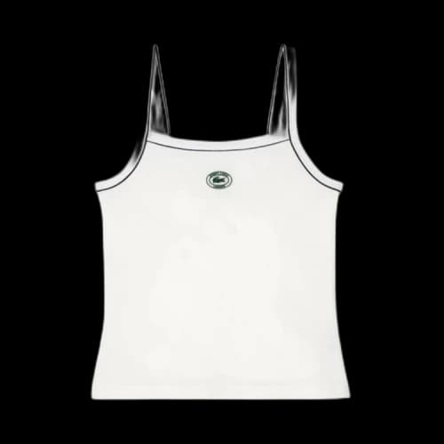 Sporty & Rich x Lacoste Pique Tank Top 'Farine/Marine'