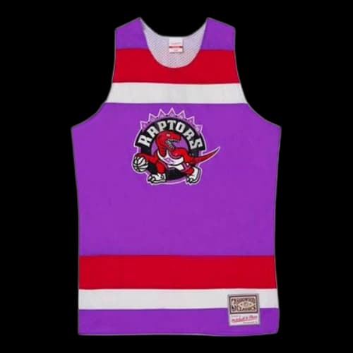 Mitchell & Ness NBA Toronto Raptors Hardwood Classics Striped Jersey