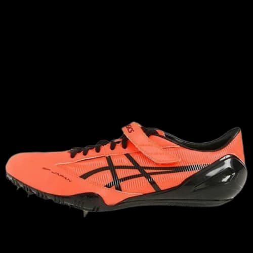 ASICS Raysprint 2 Velcro Non-Slip Breathable Low Top Professional Athletics Orange Black