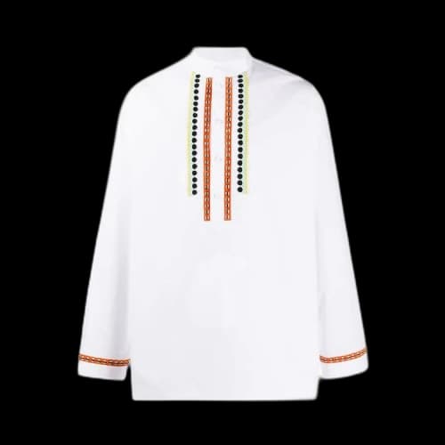 Valentino Embroidered Long-Sleeve Shirt 'White'