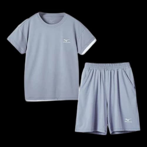 (GS) Mizuno Sportswear T-shirt Suit 'Grey'