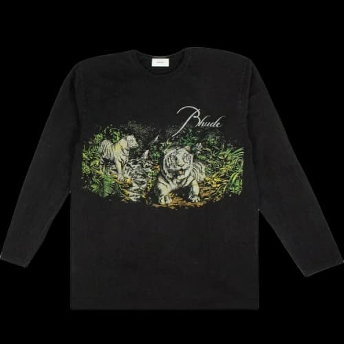 Rhude Tiger Long-Sleeve T-Shirt 'Black/Green'