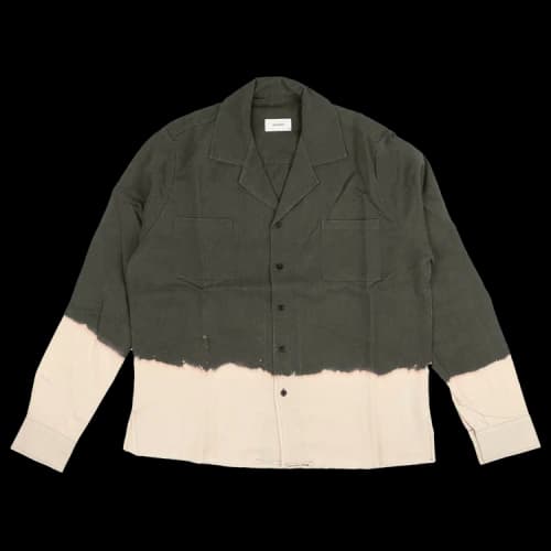 Rhude Acid Wash Long-Sleeve Button Down 'Grey'