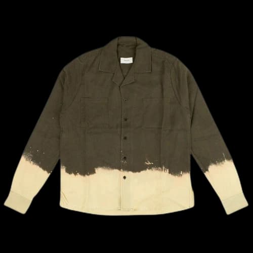Rhude Acid Wash Long-Sleeve Button Down 'Green'