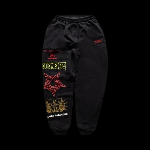 Vetements Hardcore Patched Logo Sweatpants 'Black'