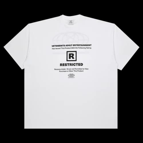 Vetements 18+ Restricted T-Shirt 'White'